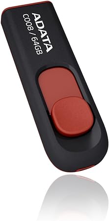 ADATA Clé USB C008 de 64 Go - Noir (AC008-64G-RKD)