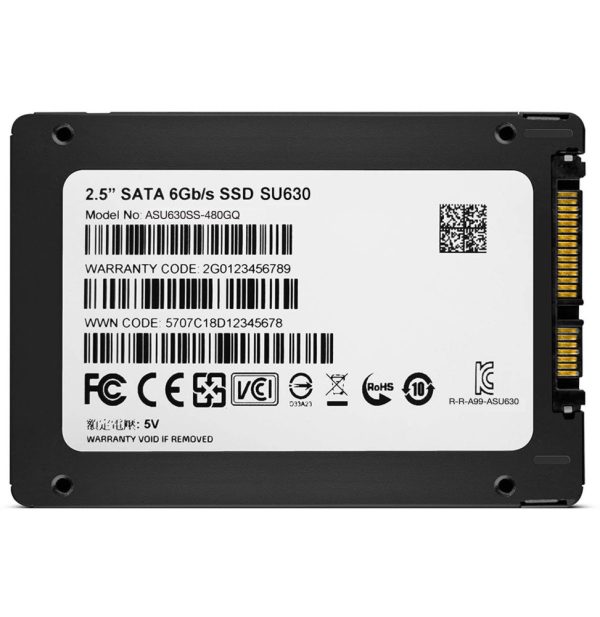 Disque Dur interne SSD ADATA SU630 SATA 2.5" - 480Go ( ASU630SS-480GQ-R)